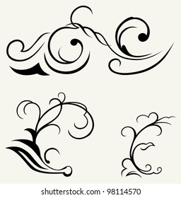 vector set: calligraphic design elements and page decoration - lots elements to embellish your layout