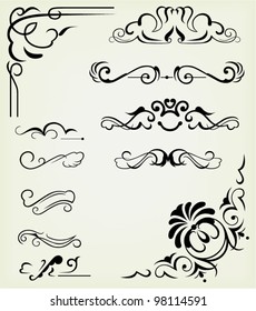 vector set: calligraphic design elements and page decoration - lots elements to embellish your layout