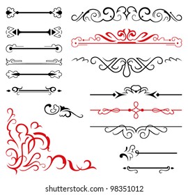 vector set: calligraphic design elements and page decoration - lots elements to embellish your layout