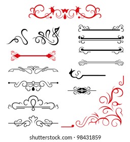 vector set: calligraphic design elements and page decoration - lots elements to embellish your layout