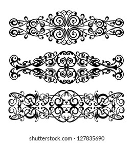 Vector set calligraphic element and page decoration