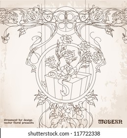 vector set: calligraphic floral  design elements and page decoration - lots of useful elements to embellish your layout