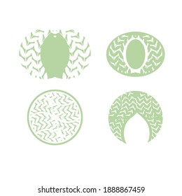 vector set: calligraphic floral design elements and page decoration, Premium Quality and Natural Product Label