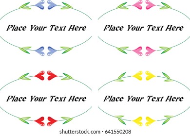 vector set: calligraphic flower and love design elements and page decoration