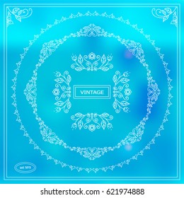Vector set of calligraphic frames. Vintage ornamental frames, round and square. Suitable for wedding invitation, cards. New and different elements in each set. Set 9 from 9 