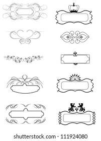 Vector set of calligraphic and vintage design elements