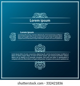 Vector set. Calligraphic vintage elements and page decoration premium quality collection. floral design