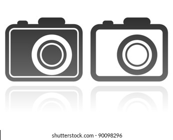 vector set of camera icons