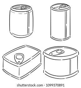 vector set of can