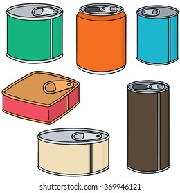 vector set of can