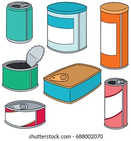 vector set of can