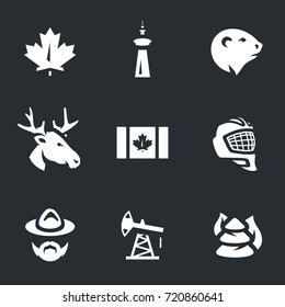 Vector Set of Canada Symbols Icons.