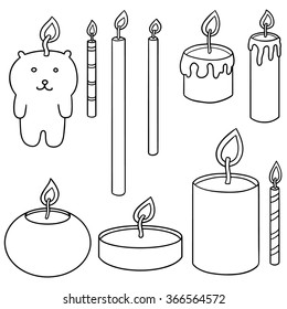 vector set of candle