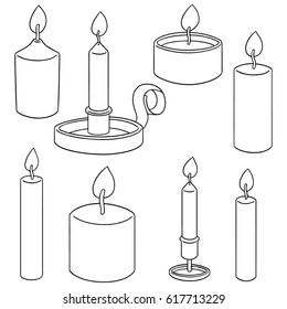 vector set of candle