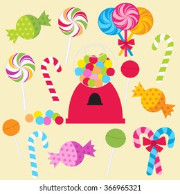 Vector set of Candy