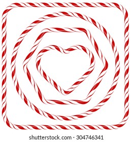 Vector Set of Candy Frames Isolated on White Background