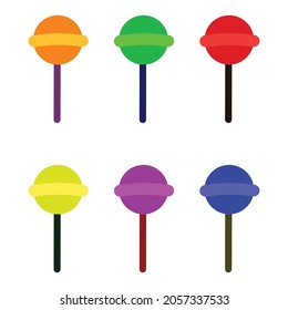 Vector set of candy stick, illustration design.