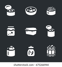 Vector Set of Canned food Icons.