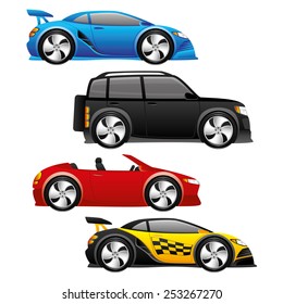 Vector set. Car icons.