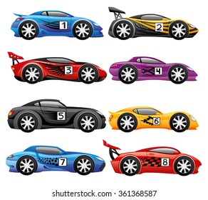 Vector set. Car icons.