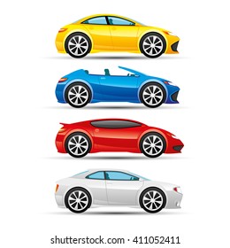 Vector set. Car icons.