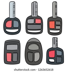 vector set of car keys