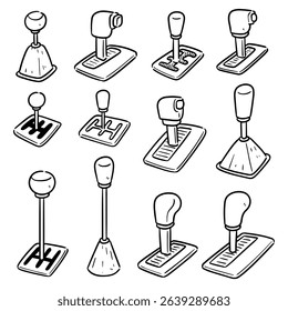 vector set of car transmission