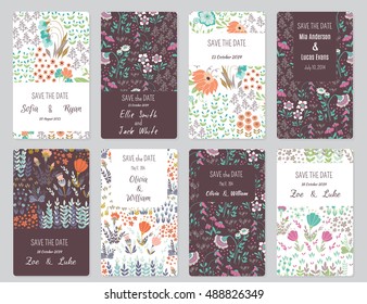 Vector Set Card Templates Perfect Save Stock Vector (Royalty Free ...