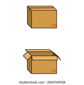 conjunto vectorial de ilustraciones de cartón para entrega