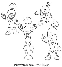vector set of carrot