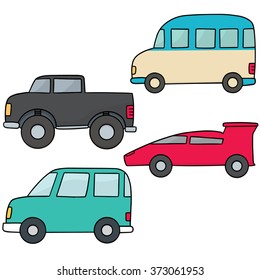 vector set of cars