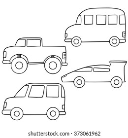 vector set of cars