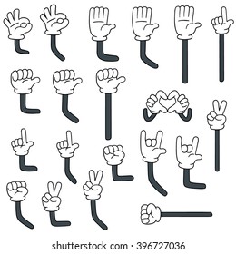 Vector Set Of Cartoon Arm