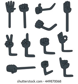 Vector Set Of Cartoon Arm