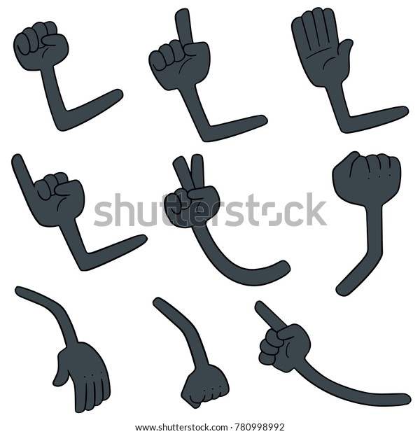 Vector Set Cartoon Arms Stock Vector (Royalty Free) 780998992