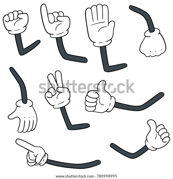 Vector Set Cartoon Arms Stock Vector (Royalty Free) 780998995