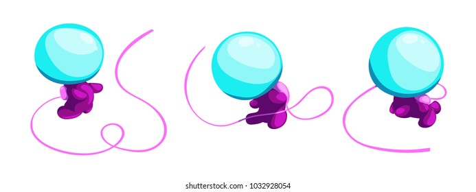 Vector set of cartoon astronauts, Space suit isolated on white Background