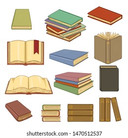 Vector Set of Cartoon Books