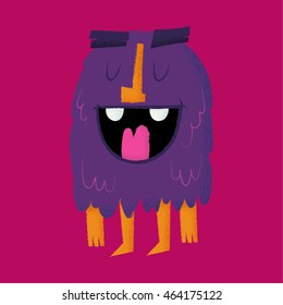 Vector set of cartoon cute character Monsters. Child's drawing by hand / Halloween monster.