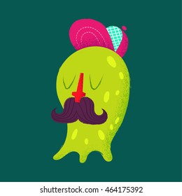 Vector set of cartoon cute character Monsters. Child's drawing by hand / Halloween monster.