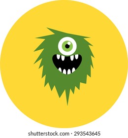 Vector set of cartoon cute monsters and aliens.