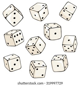 Vector Set of Cartoon Dices