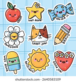 vector set with cartoon elements