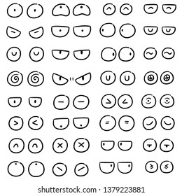vector set of cartoon eyes