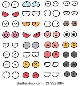 vector set of cartoon eyes