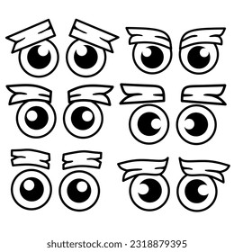 vector set of cartoon eyes