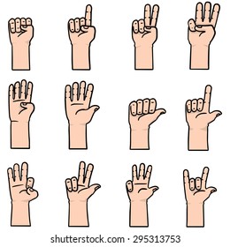 Vector Set Cartoon Hand Stock Vector (Royalty Free) 295313753 ...