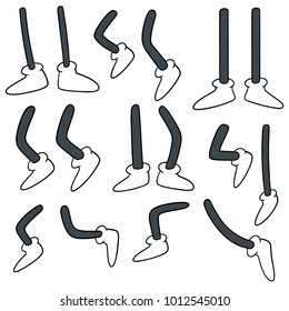 vector set of cartoon leg