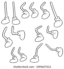 vector set of cartoon leg