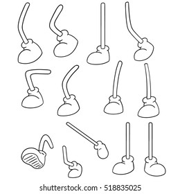 vector set of cartoon leg